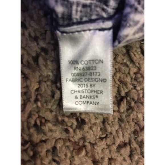 CJ Banks Jacket Womens X 14W Used Navy No Collar Zip Front Lightweight - Picture 12 of 12